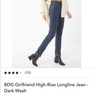 BDG Girlfriend high rise longline Jean